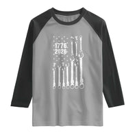 Patriotic Mechanic Gift Raglan Shirt American Flag Automotive Lover