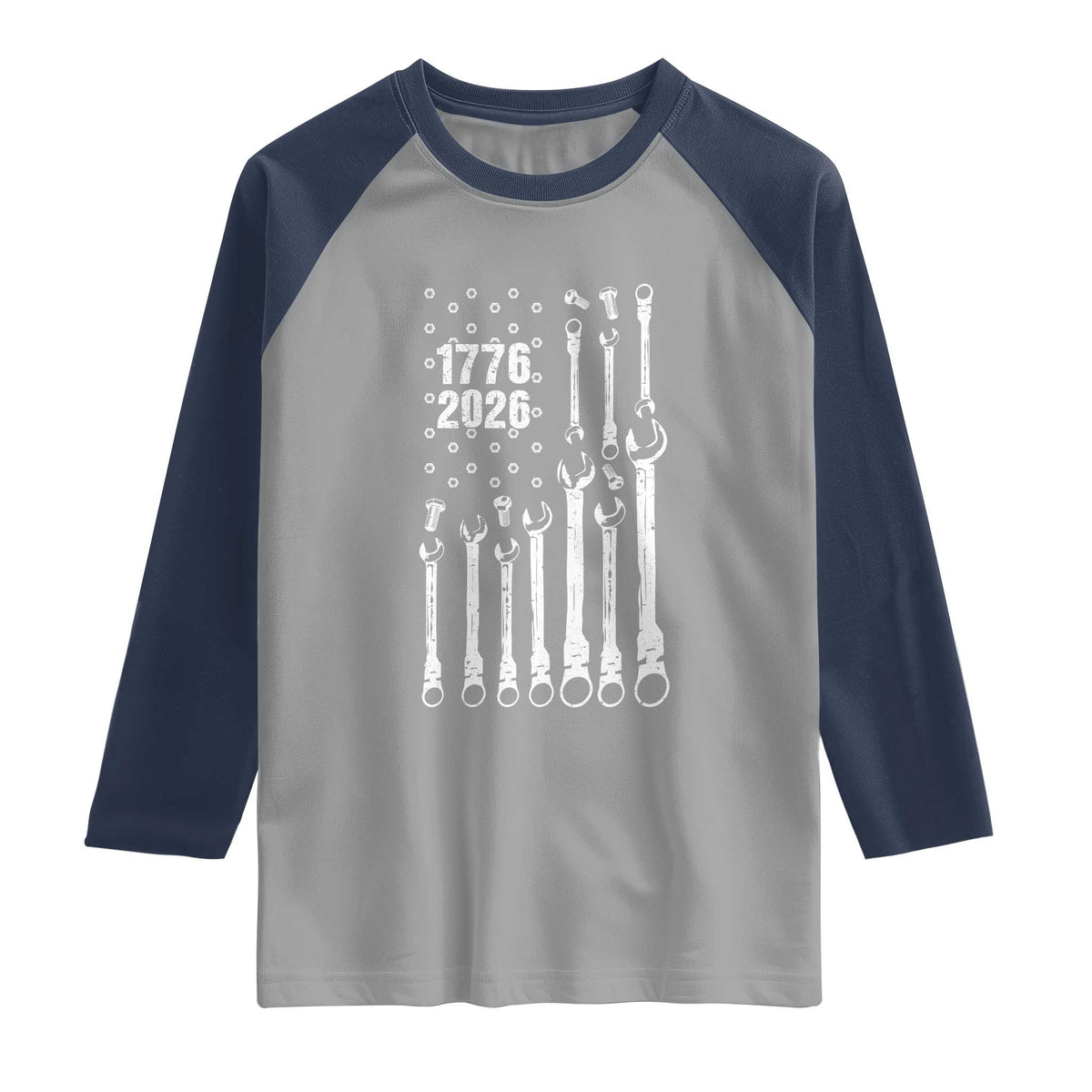 Patriotic Mechanic Gift Raglan Shirt American Flag Automotive Lover