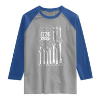 Patriotic Mechanic Gift Raglan Shirt American Flag Automotive Lover