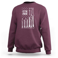 Patriotic Mechanic Gift Sweatshirt American Flag Automotive Lover