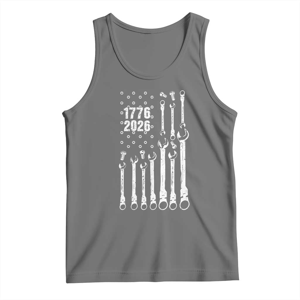 Patriotic Mechanic Gift Tank Top American Flag Automotive Lover