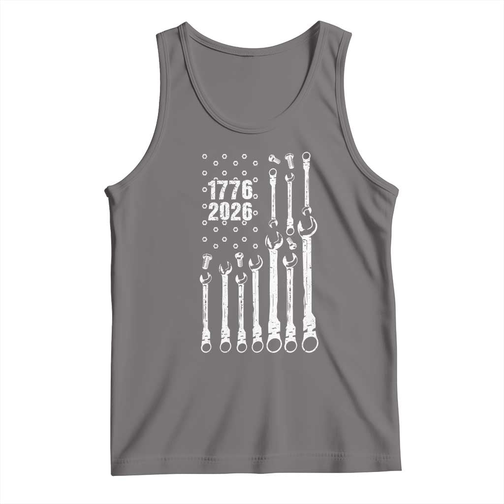 Patriotic Mechanic Gift Tank Top American Flag Automotive Lover