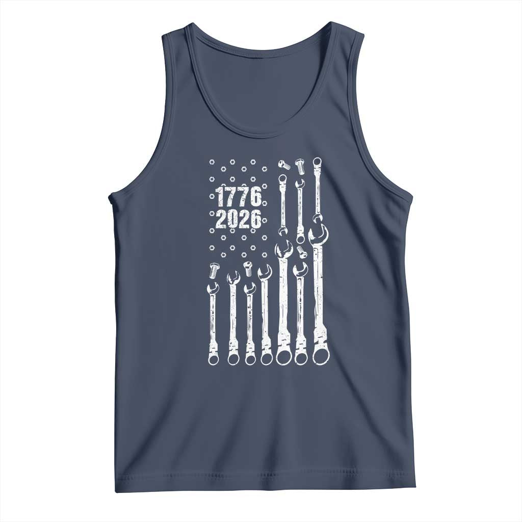 Patriotic Mechanic Gift Tank Top American Flag Automotive Lover