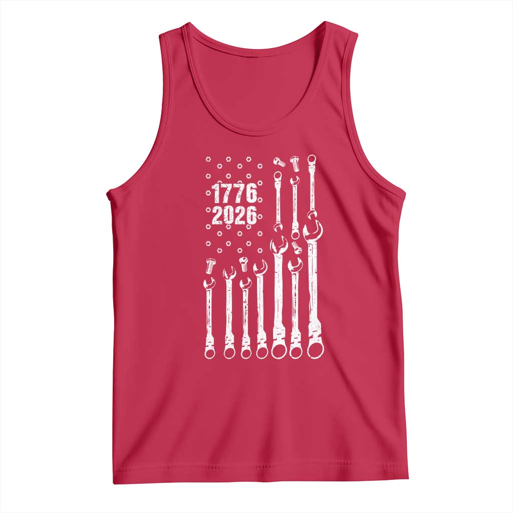 Patriotic Mechanic Gift Tank Top American Flag Automotive Lover