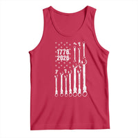Patriotic Mechanic Gift Tank Top American Flag Automotive Lover