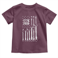 Patriotic Mechanic Gift Toddler T Shirt American Flag Automotive Lover