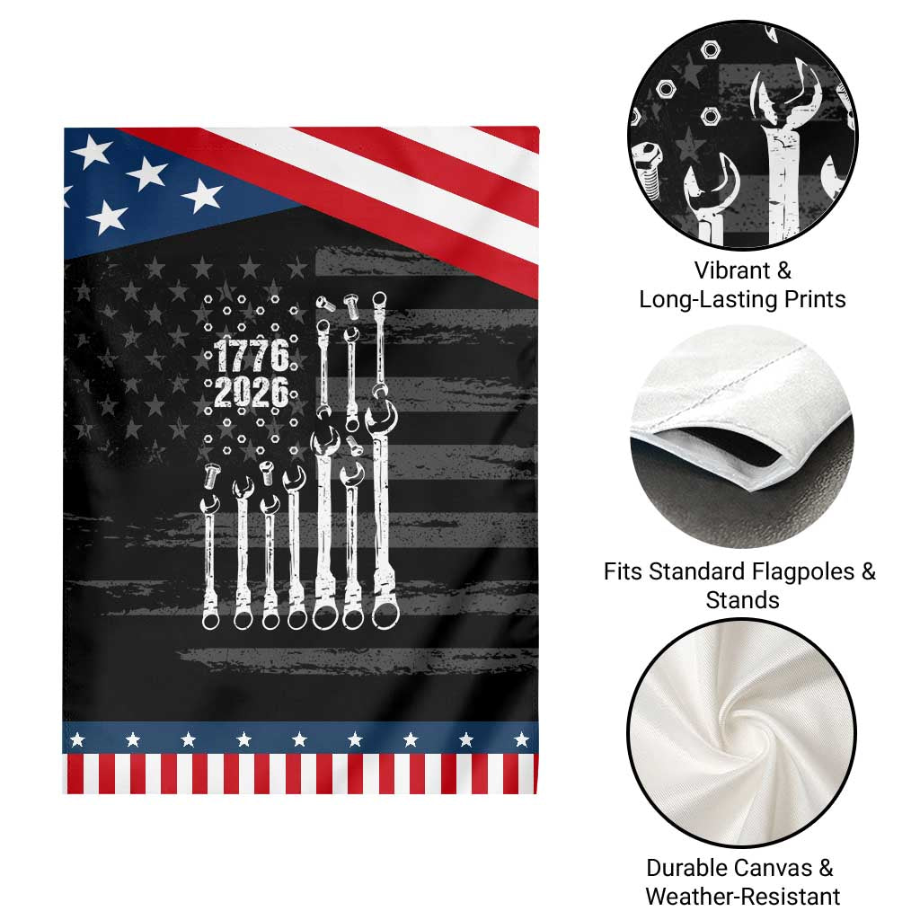 Mechanic Gift Patriotic Garden Flag American Flag Automotive Lover