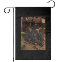 Bigfoot Mechanic Meme Garden Flag Funny Sasquatch Fixing Cars