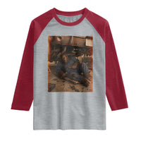 Bigfoot Mechanic Meme Raglan Shirt Funny Sasquatch Fixing Cars
