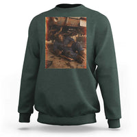 Bigfoot Mechanic Meme Sweatshirt Funny Sasquatch Fixing Cars