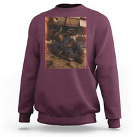 Bigfoot Mechanic Meme Sweatshirt Funny Sasquatch Fixing Cars