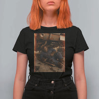 Bigfoot Mechanic Meme T Shirt For Women Funny Sasquatch Fixing Cars