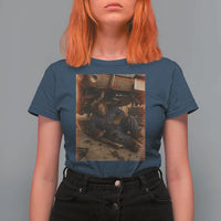 Bigfoot Mechanic Meme T Shirt For Women Funny Sasquatch Fixing Cars