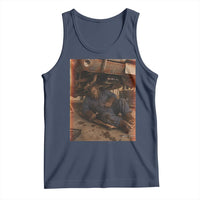 Bigfoot Mechanic Meme Tank Top Funny Sasquatch Fixing Cars