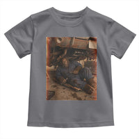 Bigfoot Mechanic Meme Toddler T Shirt Funny Sasquatch Fixing Cars