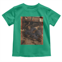 Bigfoot Mechanic Meme Toddler T Shirt Funny Sasquatch Fixing Cars