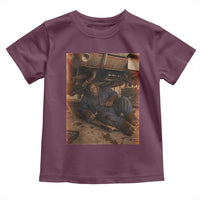 Bigfoot Mechanic Meme Toddler T Shirt Funny Sasquatch Fixing Cars