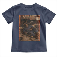 Bigfoot Mechanic Meme Toddler T Shirt Funny Sasquatch Fixing Cars