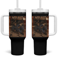 Bigfoot Mechanic Meme Tumbler With Handle Funny Sasquatch Fixing Cars