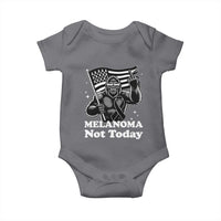 Bigfoot Black Ribbon Baby Onesie Not Today Melanoma Awareness Gift