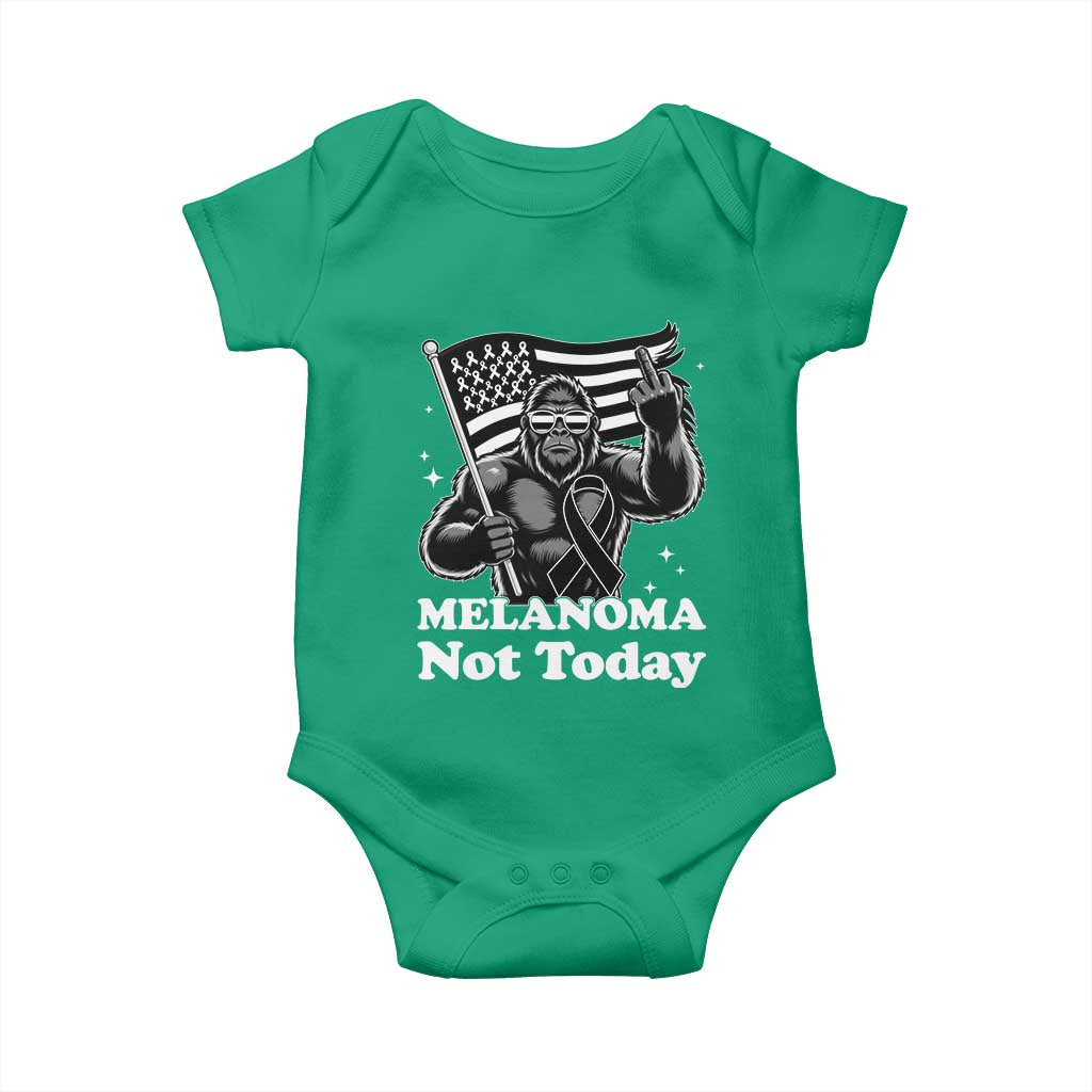 Bigfoot Black Ribbon Baby Onesie Not Today Melanoma Awareness Gift