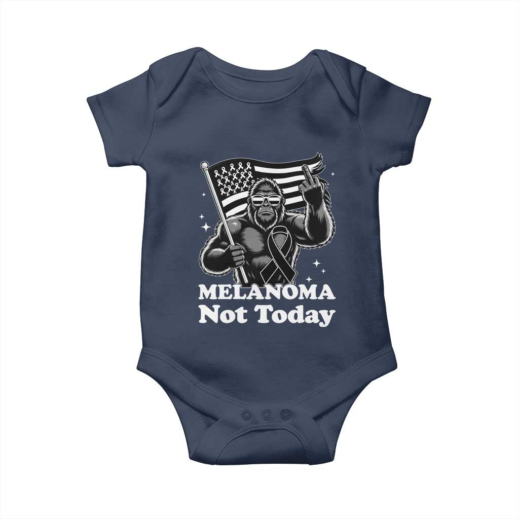 Bigfoot Black Ribbon Baby Onesie Not Today Melanoma Awareness Gift