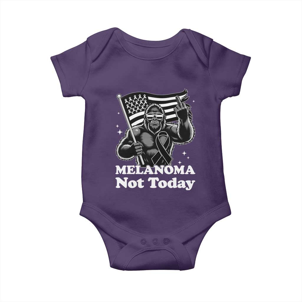 Bigfoot Black Ribbon Baby Onesie Not Today Melanoma Awareness Gift
