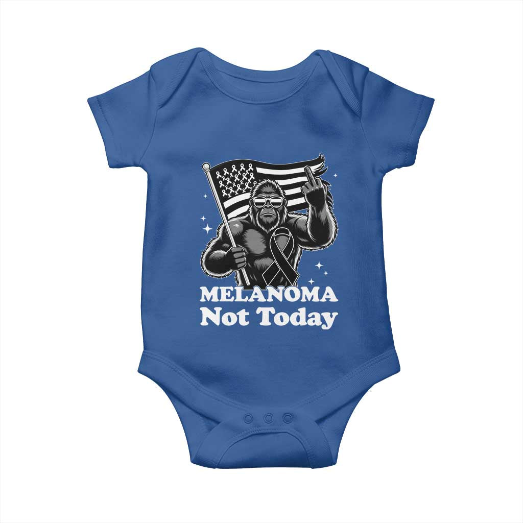 Bigfoot Black Ribbon Baby Onesie Not Today Melanoma Awareness Gift