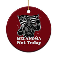 Bigfoot Black Ribbon Ceramic Ornament Not Today Melanoma Awareness Gift
