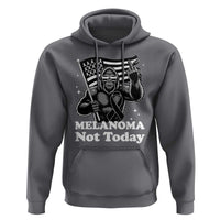 Bigfoot Black Ribbon Hoodie Not Today Melanoma Awareness Gift
