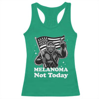 Bigfoot Black Ribbon Racerback Tank Top Not Today Melanoma Awareness Gift