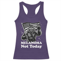 Bigfoot Black Ribbon Racerback Tank Top Not Today Melanoma Awareness Gift