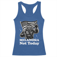 Bigfoot Black Ribbon Racerback Tank Top Not Today Melanoma Awareness Gift