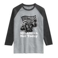 Bigfoot Black Ribbon Raglan Shirt Not Today Melanoma Awareness Gift