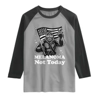 Bigfoot Black Ribbon Raglan Shirt Not Today Melanoma Awareness Gift