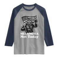 Bigfoot Black Ribbon Raglan Shirt Not Today Melanoma Awareness Gift