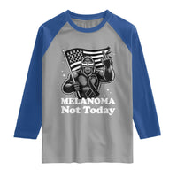 Bigfoot Black Ribbon Raglan Shirt Not Today Melanoma Awareness Gift