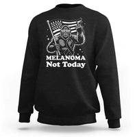 Bigfoot Black Ribbon Sweatshirt Not Today Melanoma Awareness Gift