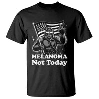 Bigfoot Black Ribbon T Shirt Not Today Melanoma Awareness Gift