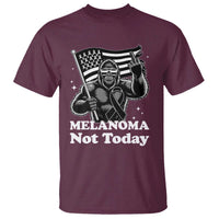 Bigfoot Black Ribbon T Shirt Not Today Melanoma Awareness Gift