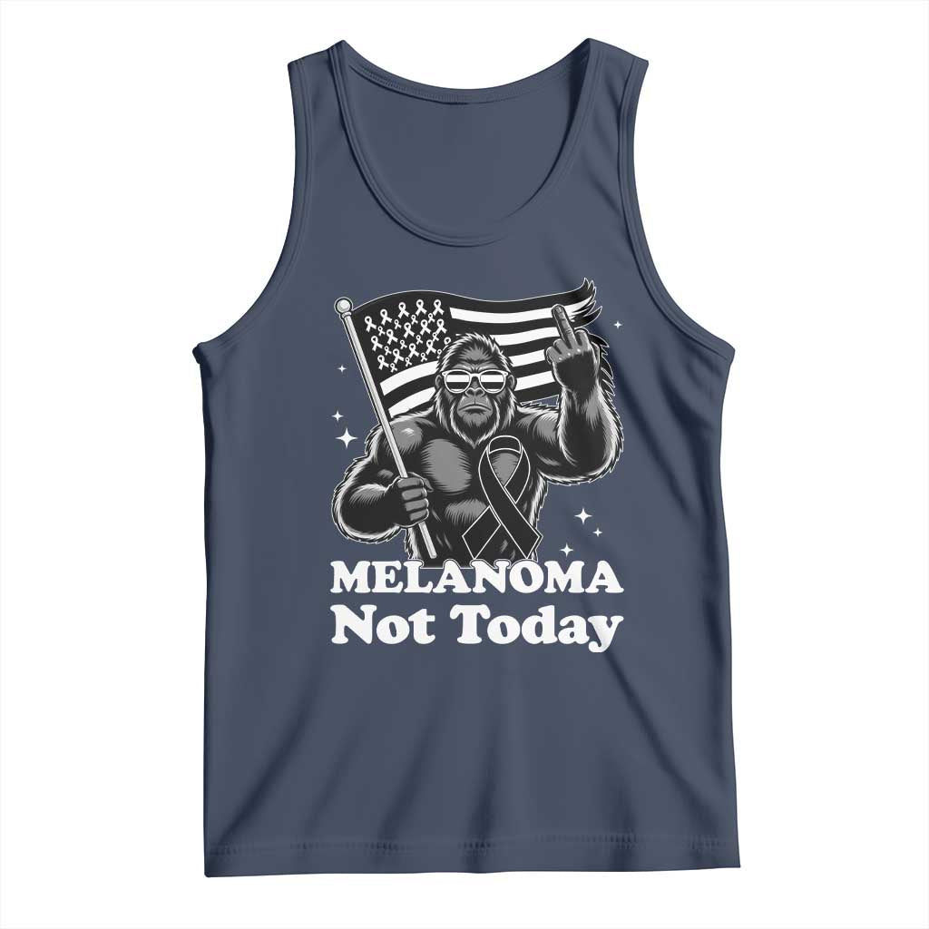 Bigfoot Black Ribbon Tank Top Not Today Melanoma Awareness Gift