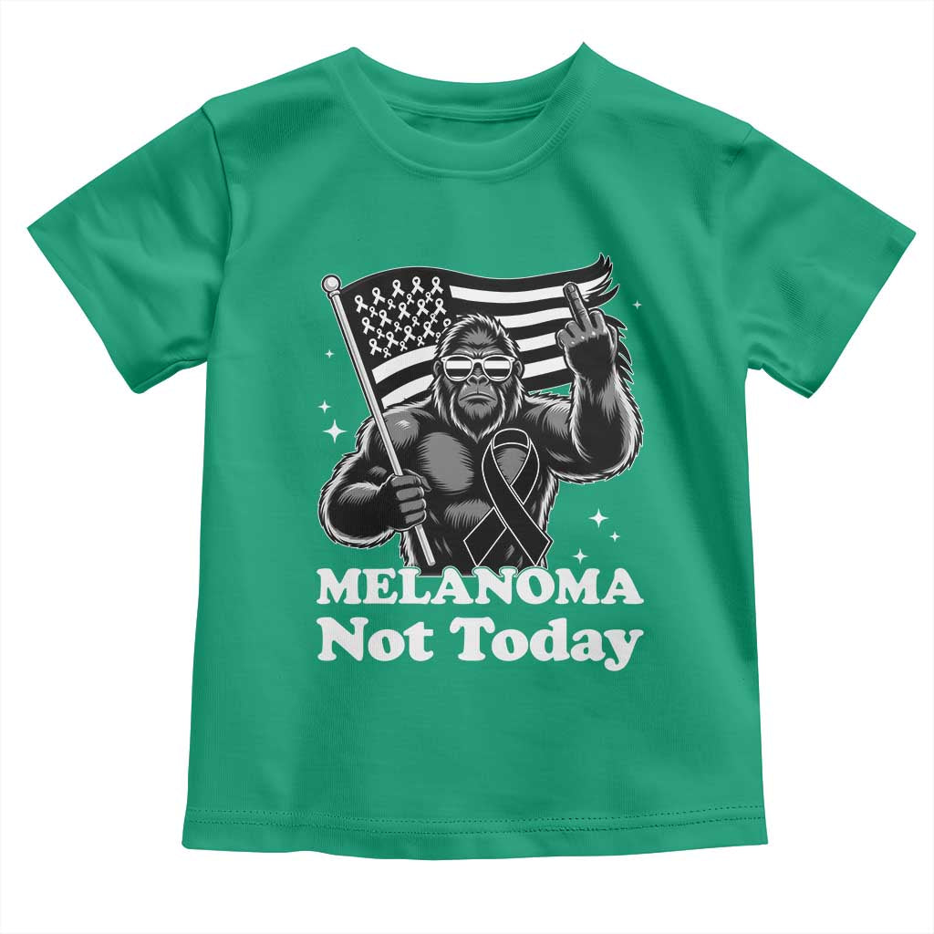 Bigfoot Black Ribbon Toddler T Shirt Not Today Melanoma Awareness Gift