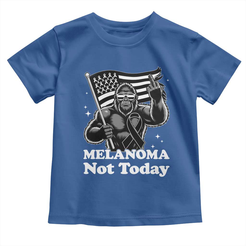 Bigfoot Black Ribbon Toddler T Shirt Not Today Melanoma Awareness Gift