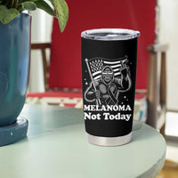 Bigfoot Black Ribbon Tumbler Cup Not Today Melanoma Awareness Gift