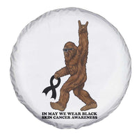 Funny Bigfoot Skin Cancer Support Spare Tire Cover In May We Wear Black