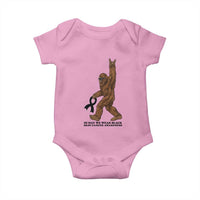 Funny Bigfoot Skin Cancer Support Baby Onesie In May We Wear Black