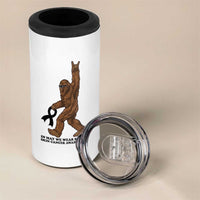 Funny Bigfoot Skin Cancer Support 4 in 1 Can Cooler Tumbler In May We Wear Black