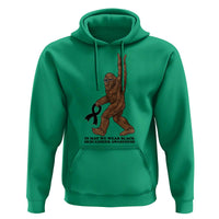 Funny Bigfoot Skin Cancer Support Hoodie In May We Wear Black