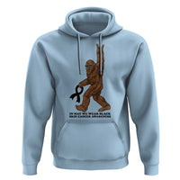 Funny Bigfoot Skin Cancer Support Hoodie In May We Wear Black