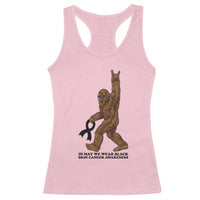 Funny Bigfoot Skin Cancer Support Racerback Tank Top In May We Wear Black
